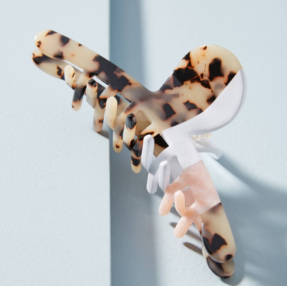 ISO Anthropologie colorblocked hair claw clip